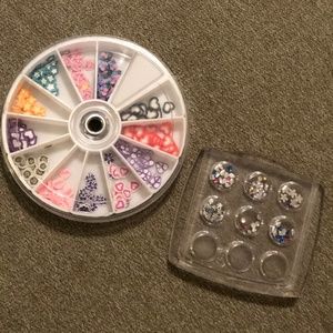 Assorted Flat Nail Decorations and Jewels